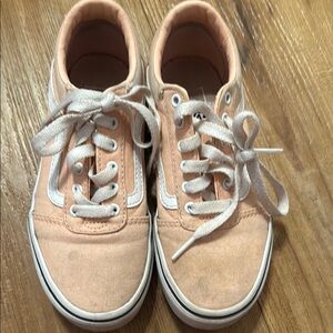 Vans Pink and White Sneakers Canvas Low-Top